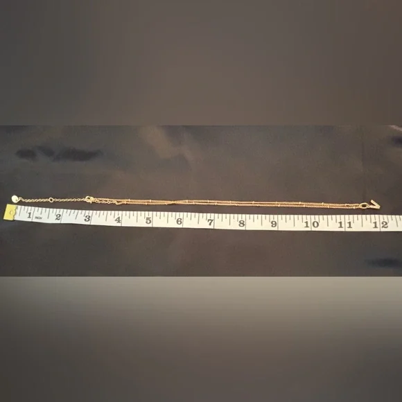 NWT Allison Rose Atelier 14K Gold Plated "V" Initial Necklace - Picture 5 of 6